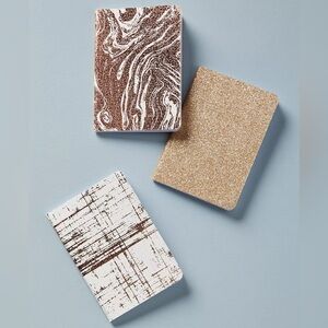 ANTHROPOLOGIE NWT Solstice Journals, Set of 3 • Mini Size • Rose Gold Copper